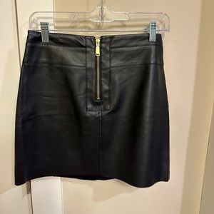 Black leather skirt